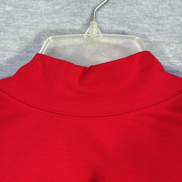 LANDS’ END Christmas Holiday Valentines Soft Snuggly Warm Cotton Mock-Neck Top - Picture 3 of 13